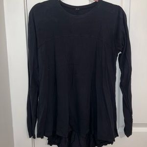Black Long Sleeve Lululemon Cotton Top